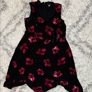 Tommy Hilfiger Black and Red Floral Dress